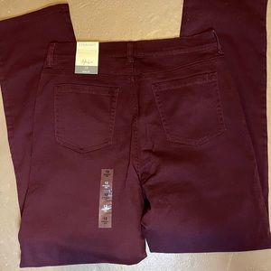 Style & Co straight cranberry jeans